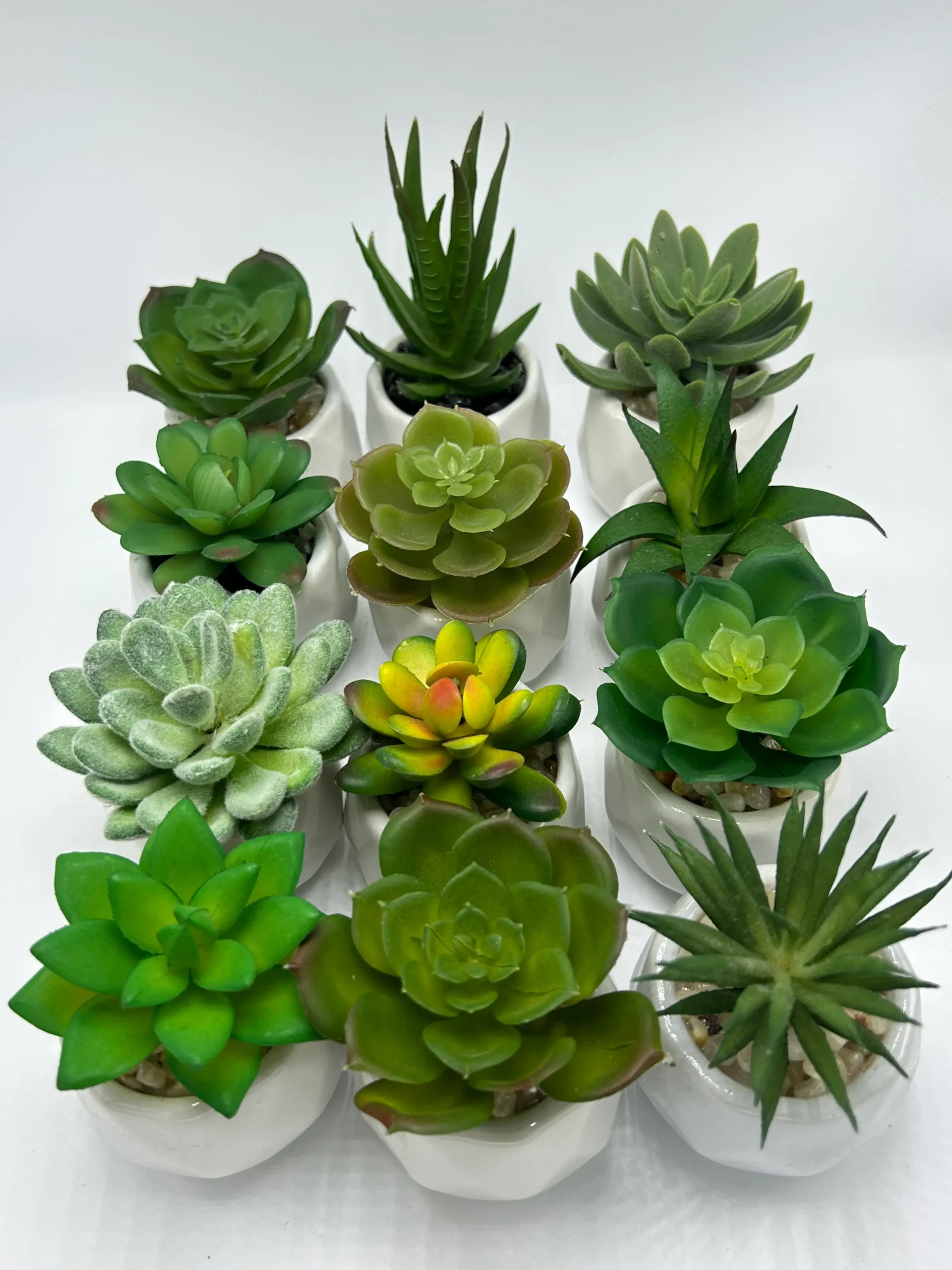 12 pcs fake succulent planter