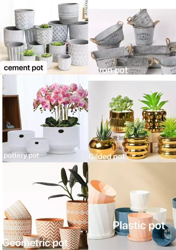pot type for artificial flower