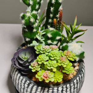 DR0001-fake succulent centerpicece
