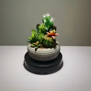 DR004 (6)faux succulent arrangement in cement planter