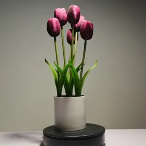 ZH0006 (2)artificial purple tulips in pot