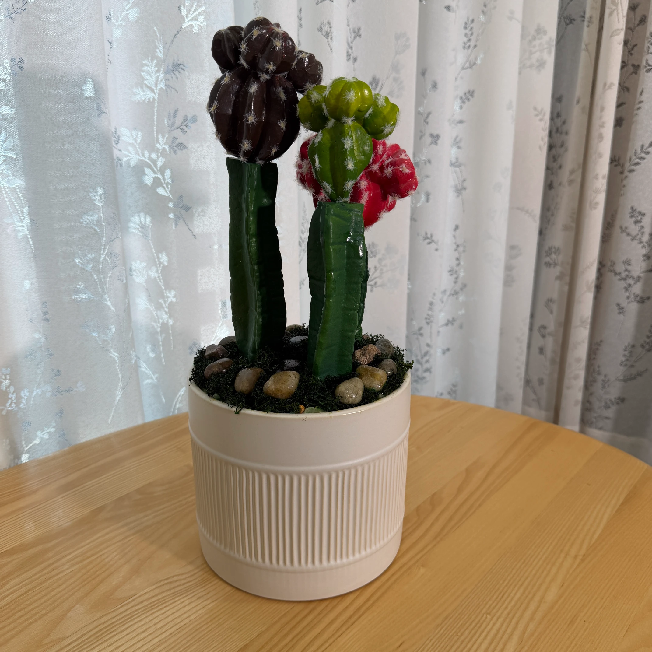 DR0078 (8) Faux Cactus & Succulent Arrangement in Textured Pot
