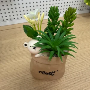 DR0092 (7) profile - Sack-Style Potted Fake Succulent