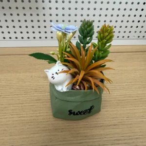 DR0094 (11) profile - Desk-Friendly Faux Succulent Pot