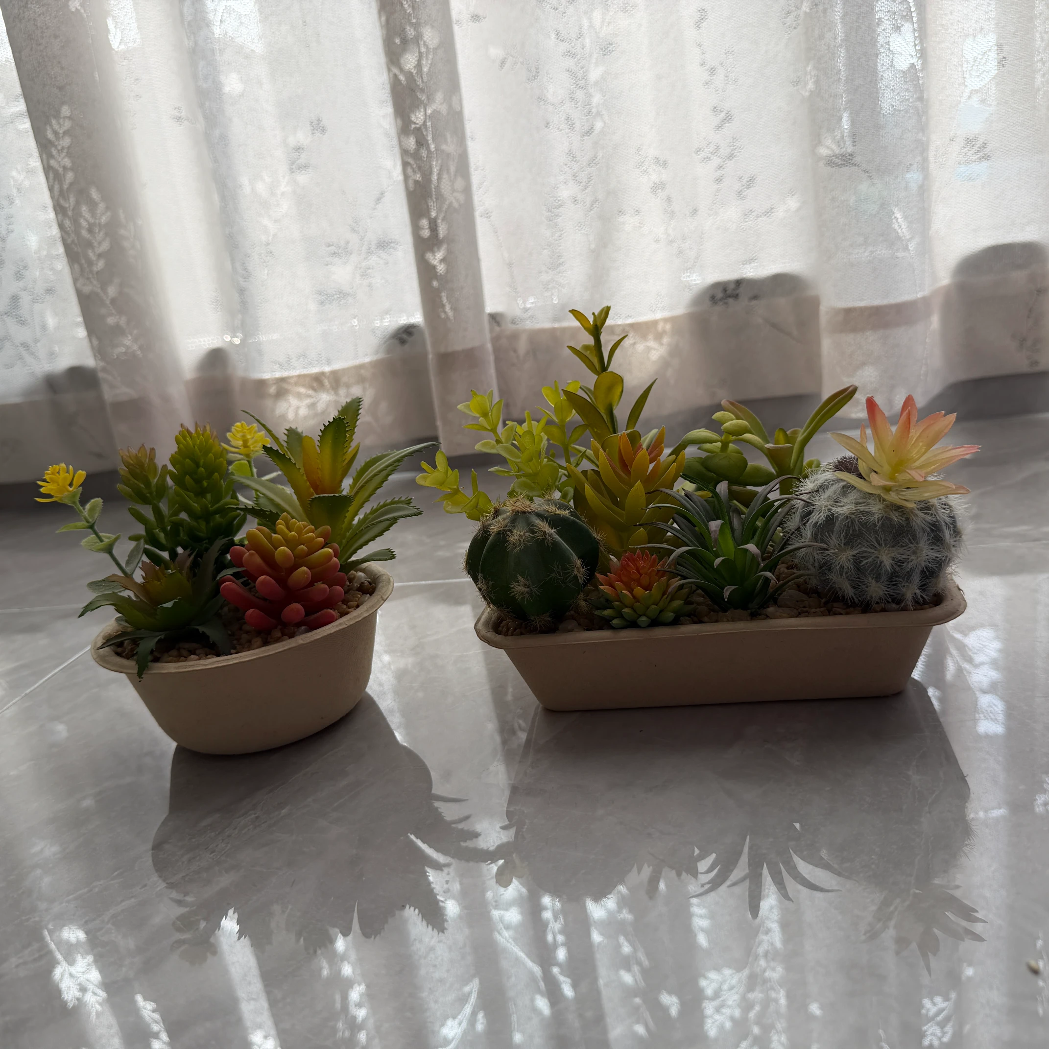 DR0107 (4) - Faux Succulent in Ceramic Pot