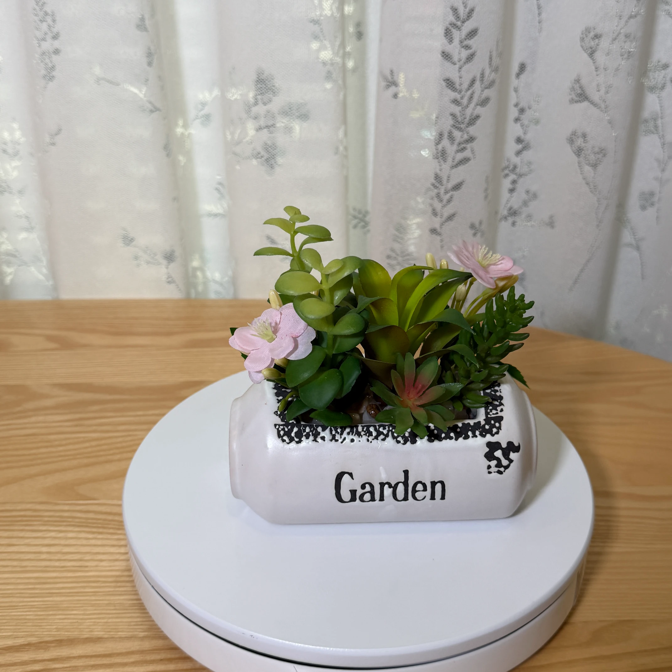 DR0118 (2) profile - Faux Succulent Desk Ornament