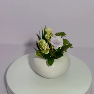 DR0130 (2) profile - Faux Succulent in Grey Pot