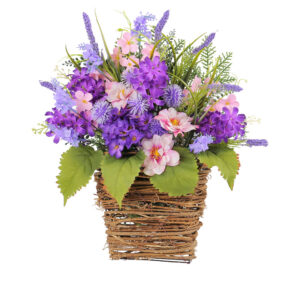 HA0002 (3) profile - Artificial Purple Wildflower Basket