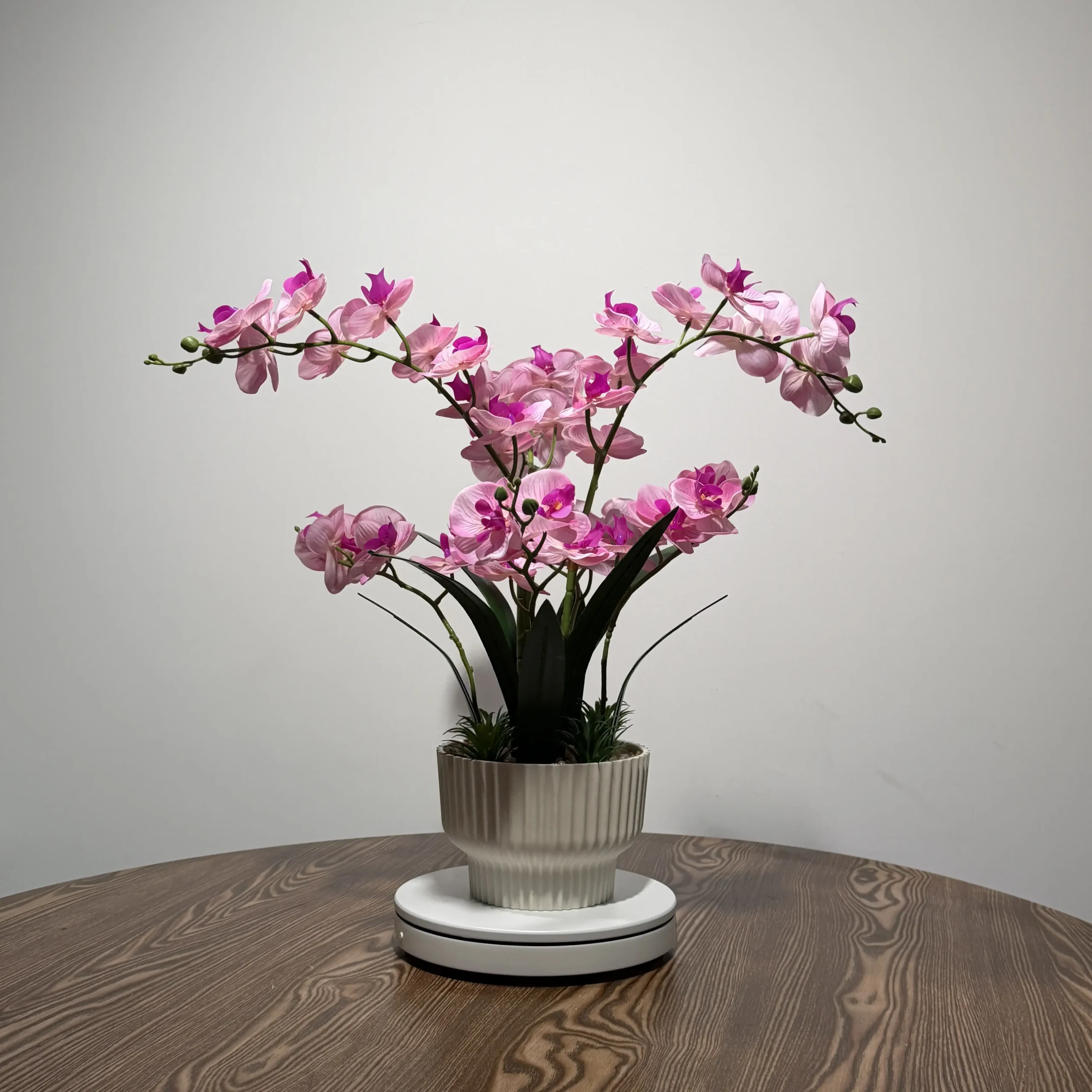 HD0026 (2) - Luxury Artificial Light Pink Phalaenopsis Orchid Arrangement
