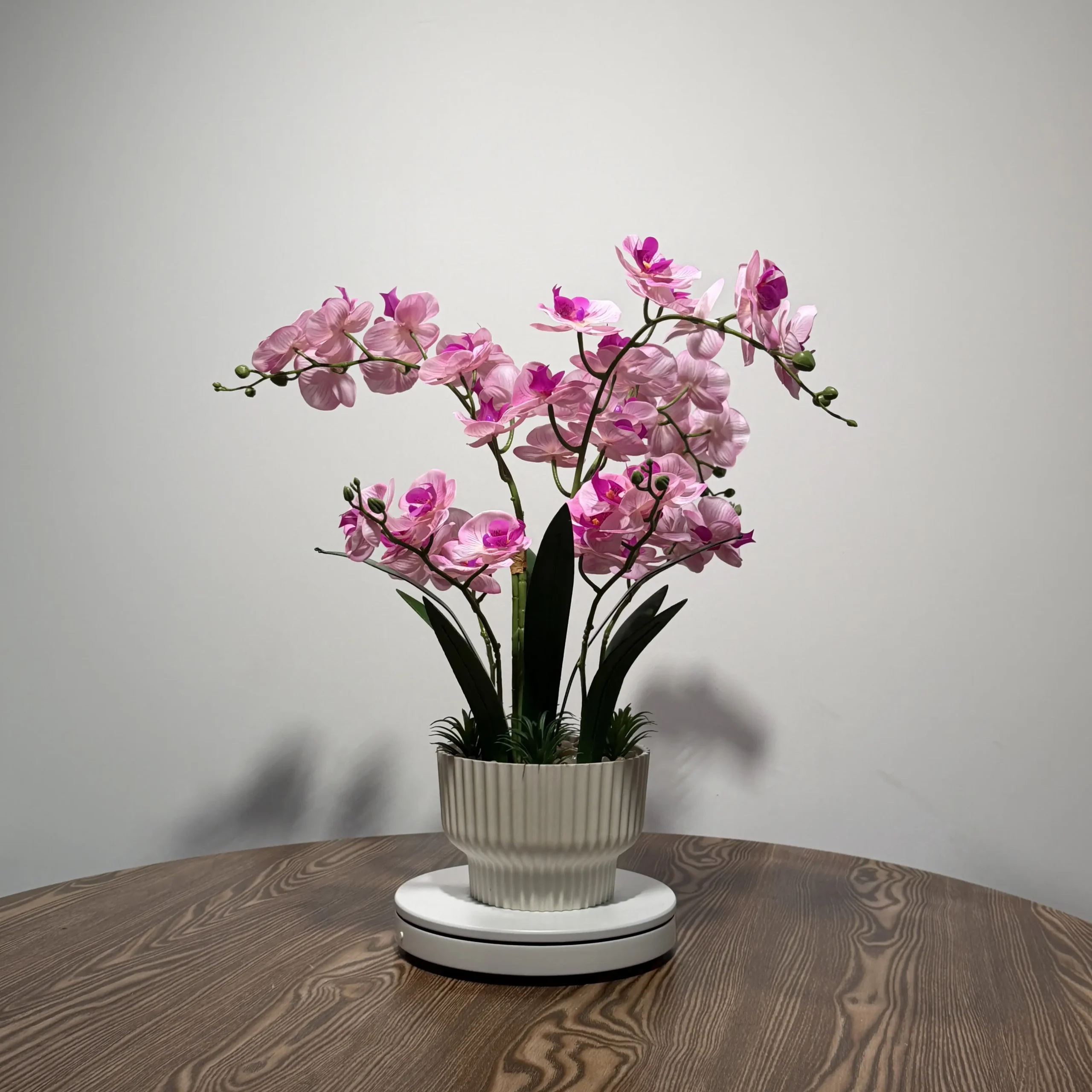 HD0026 (3) - Luxury Artificial Light Pink Phalaenopsis Orchid Arrangement