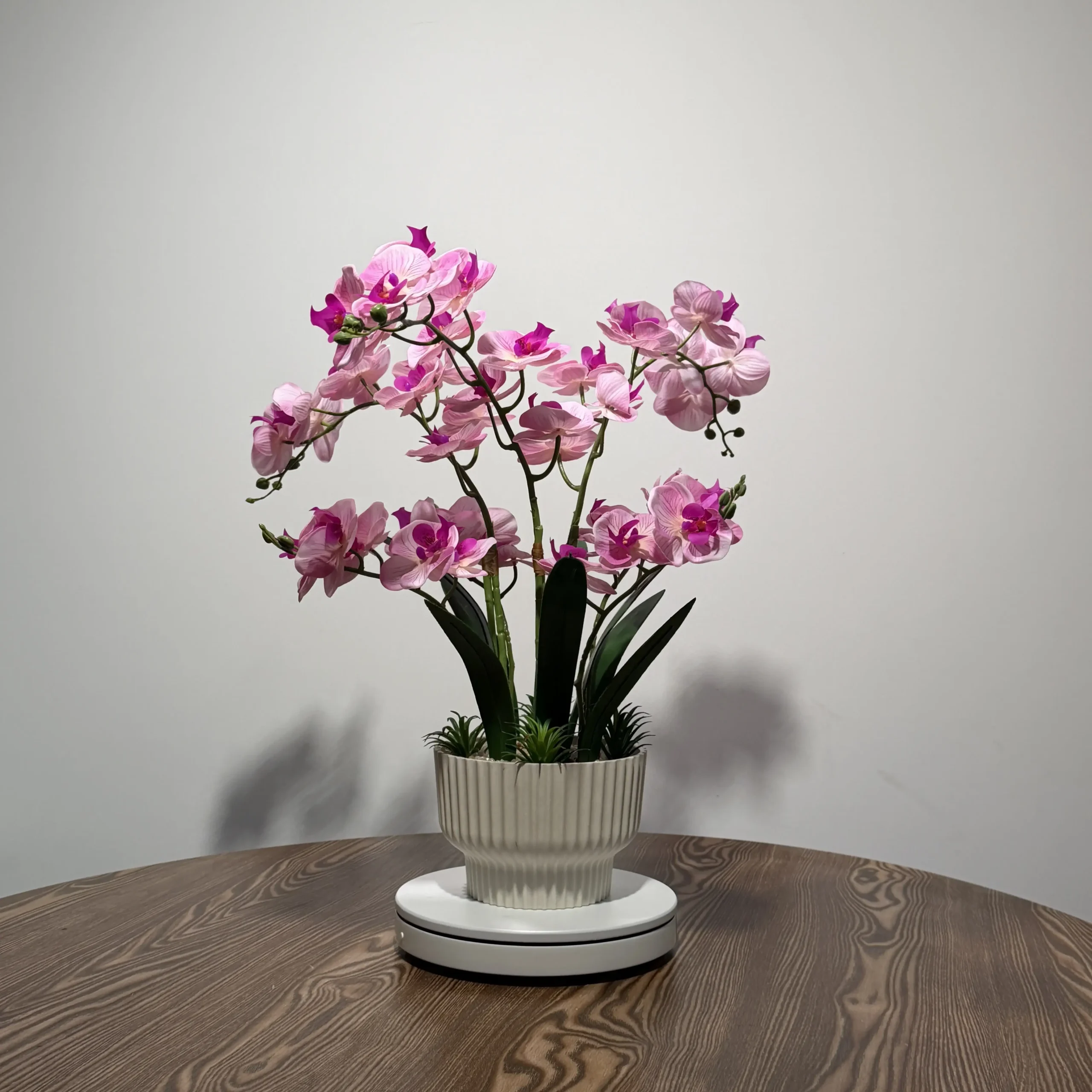 HD0026 (4) - Luxury Artificial Light Pink Phalaenopsis Orchid Arrangement