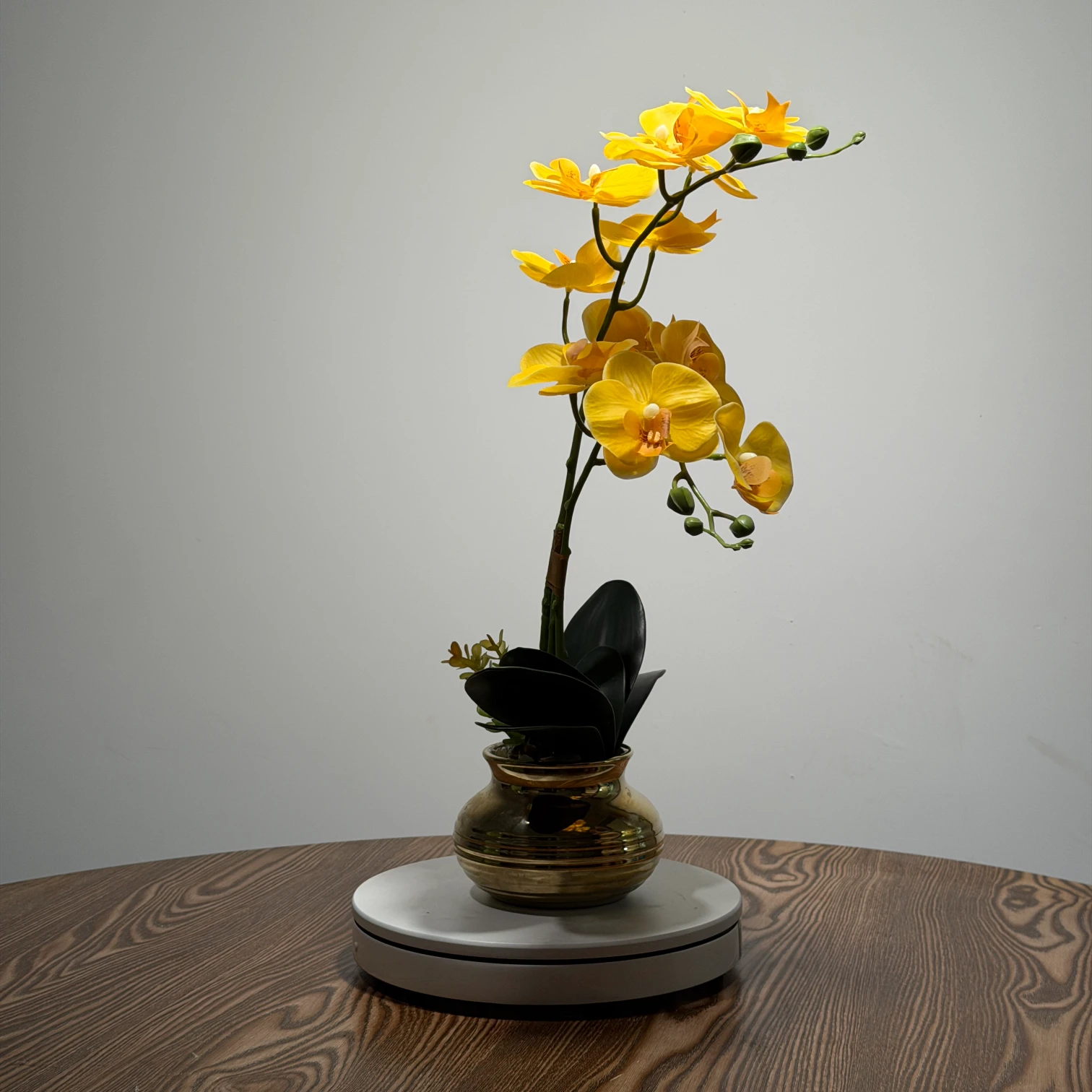 HD0037 (1) profile - Bright Yellow Artificial Phalaenopsis Orchid