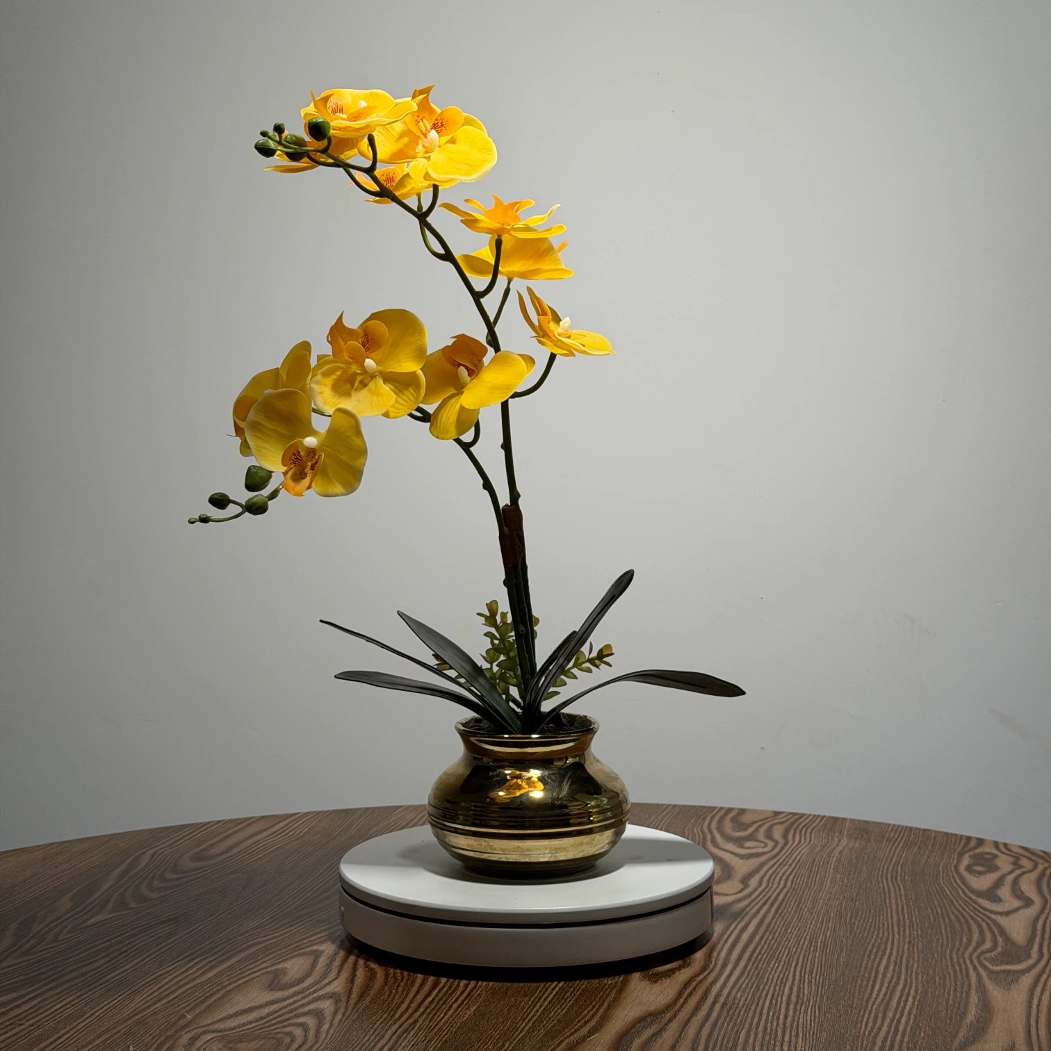 HD0037 (3) - Bright Yellow Artificial Phalaenopsis Orchid