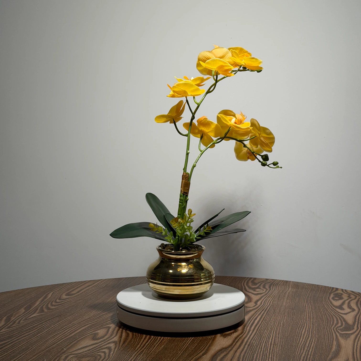 HD0037 (4) - Bright Yellow Artificial Phalaenopsis Orchid