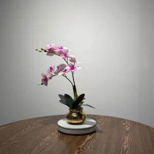 HD0038 (2) profile - Delicate Pink-White Artificial Phalaenopsis Orchid