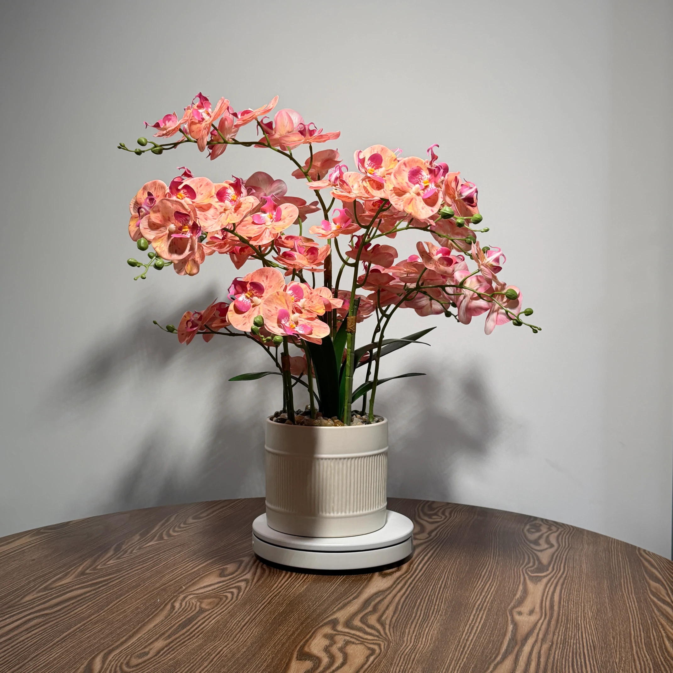 HD0044 (4) - Pink-Orange Artificial Orchid Plant