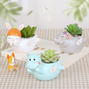 KT0040 (2) profile - Cute Flying Animal Resin Succulent Planter Set