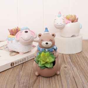 KT0045 (1) profile - Kawaii Animal Resin Succulent Planters