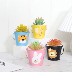 KT0049 profile - Animal Metal Bucket Planters