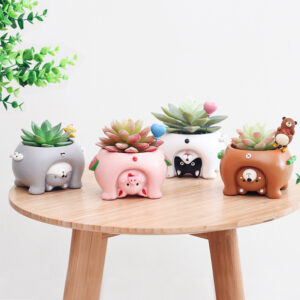 KT0051 (1) profile - Chubby Animal Resin Succulent Planters