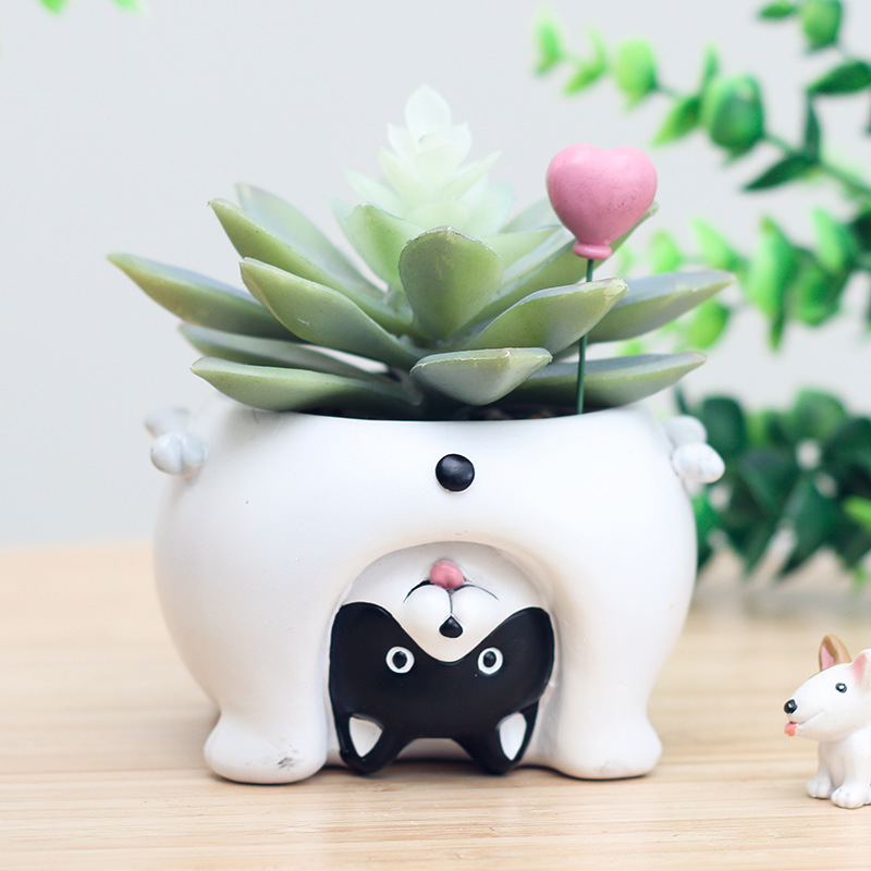 KT0051 (2) - Chubby Animal Resin Succulent Planters