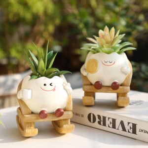 KT0054 (1) profile - Cute Tooth Character Resin Planters