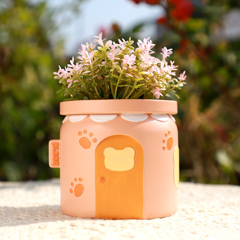 KT0057 (2) - Kawaii Food Stand Resin Planters