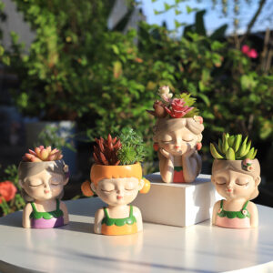 KT0062 (2) profile - Mini Fruity Girl Resin Planters