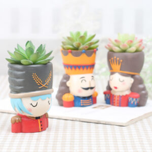 KT0074 (1) profile - Nutcracker Soldier Resin Succulent Planters