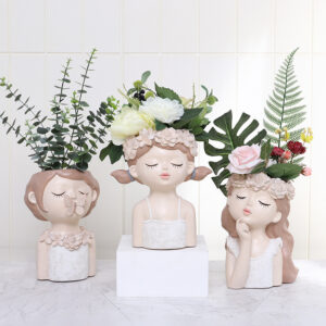 KT0078 (4) profile - Blooming Girl Resin Flower Vases