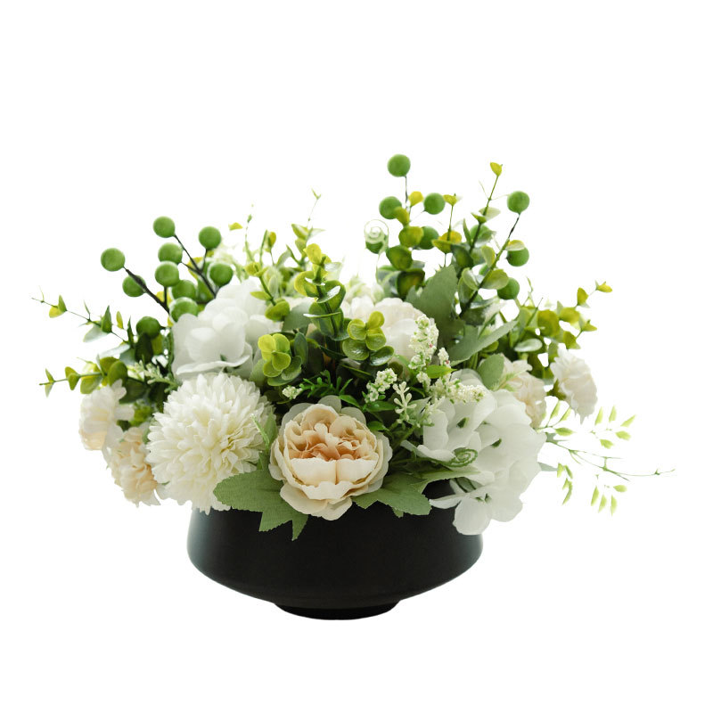 SE0003 (3) profile - Artificial White & Green Mixed Floral Arrangement