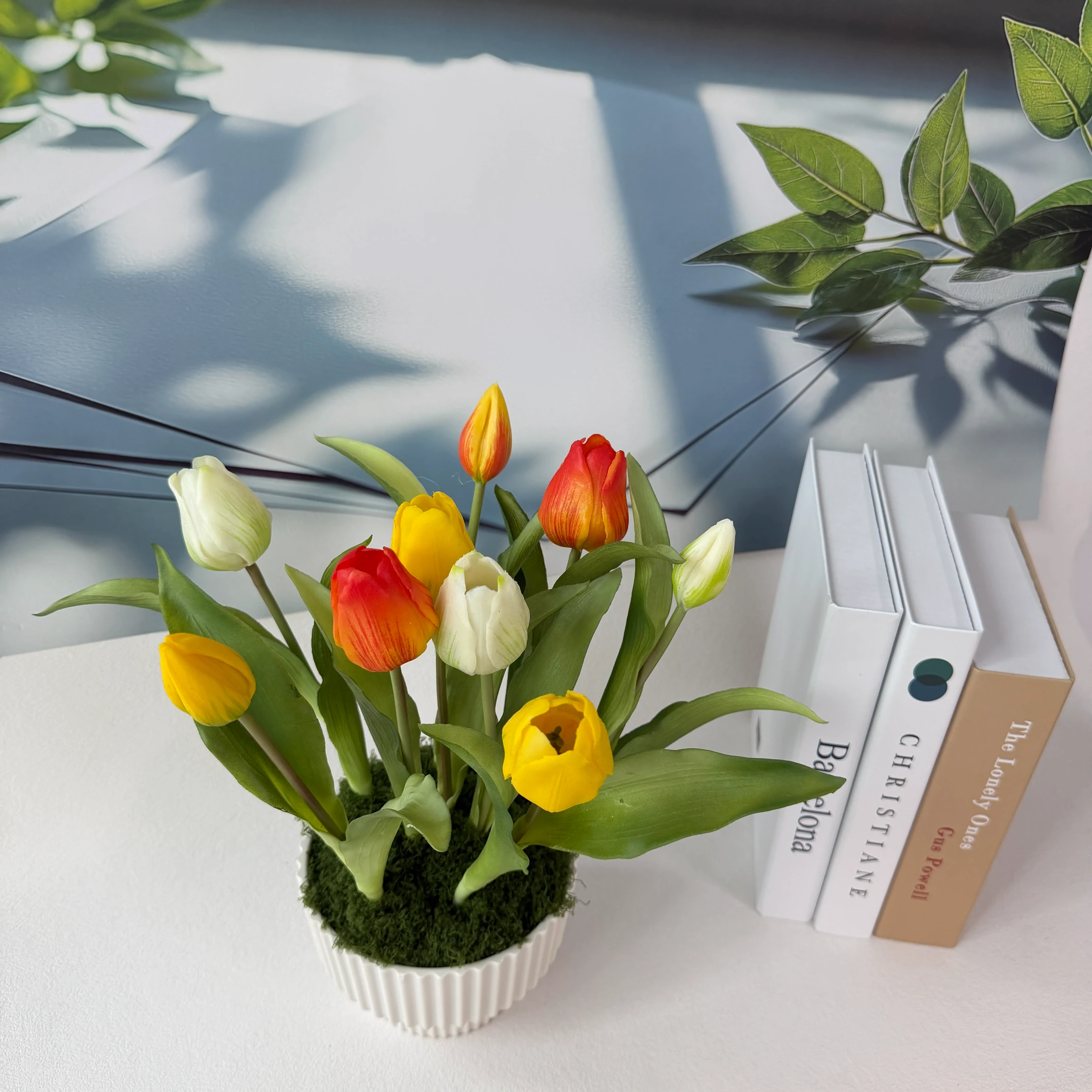 SE0015 (1) - Artificial Multi-Color Tulip Arrangement