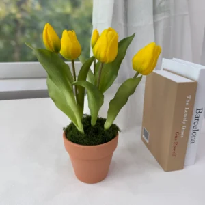 SE0017 (2) profile - Artificial Bright Yellow Tulip Arrangement