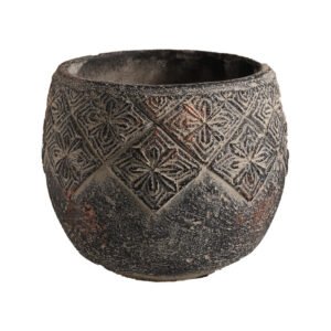 VA0008 (3) profile - Vintage Tribal Embossed Planter
