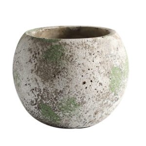 VA0010 (1) profile - Crackled Terracotta & Mossy Sphere Planter Set