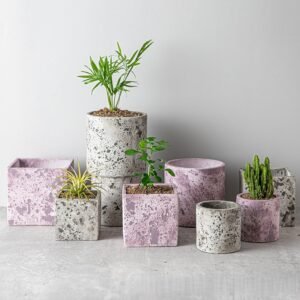 VA0013 (3) profile - Speckled Concrete Planter Collection