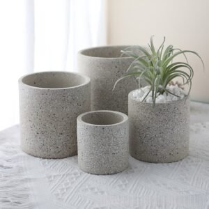 VA0017 (3) profile - Terrazzo Speckled Concrete Planter Collection