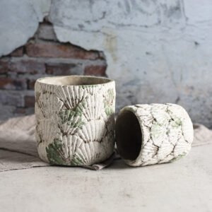 VA0019 (3) profile - Art Deco Fan-Embossed Concrete Planter Collection