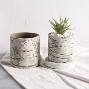 VA0023 (2) profile - Diagonal Embossed Concrete Planter