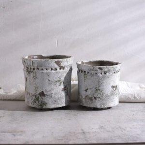 VA0029 (3) profile - Vintage Beaded Rim Concrete Planter