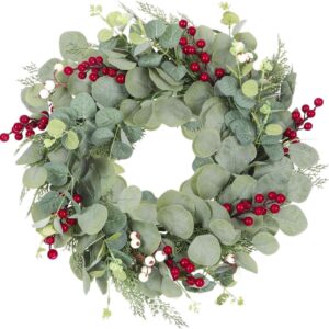 WCH0008 (3) profile - Eucalyptus & Red Berry Christmas Wreath