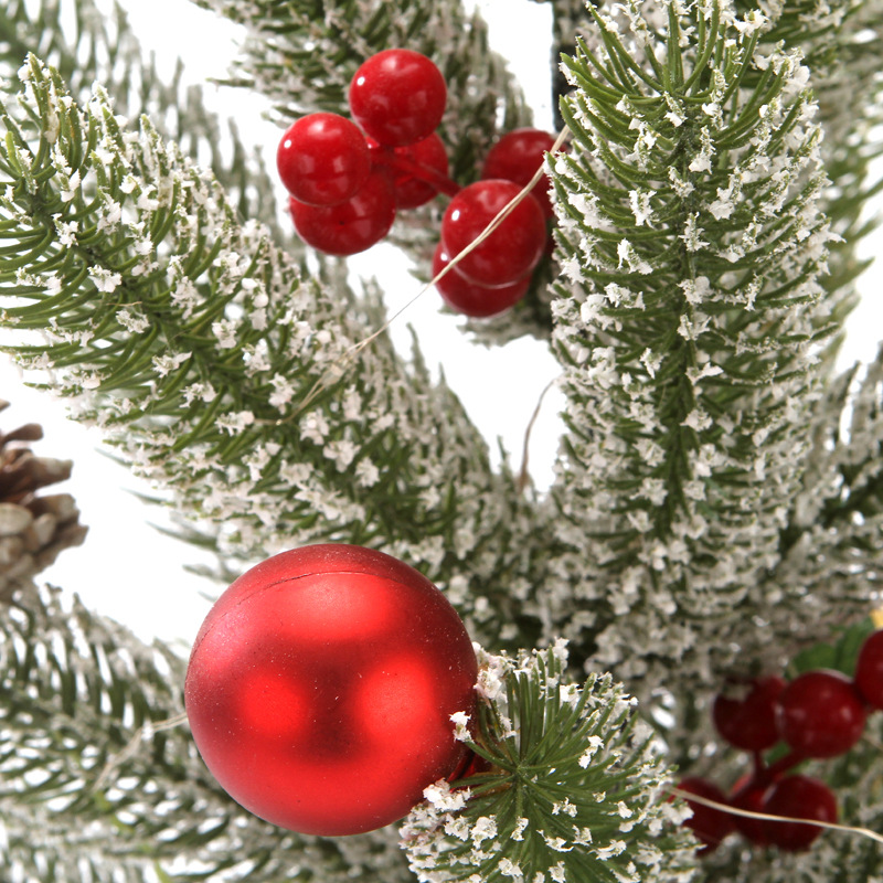 WCH0012 (3) - Assorted Mini Flocked Christmas Trees with Berries & Ornaments