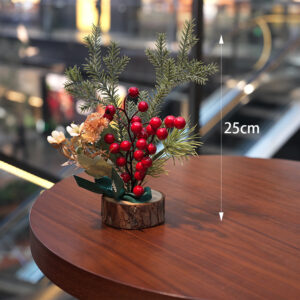 WCH0015 (1) profile - 7 Styles 25cm Mini Christmas Tabletop Arrangement Collection
