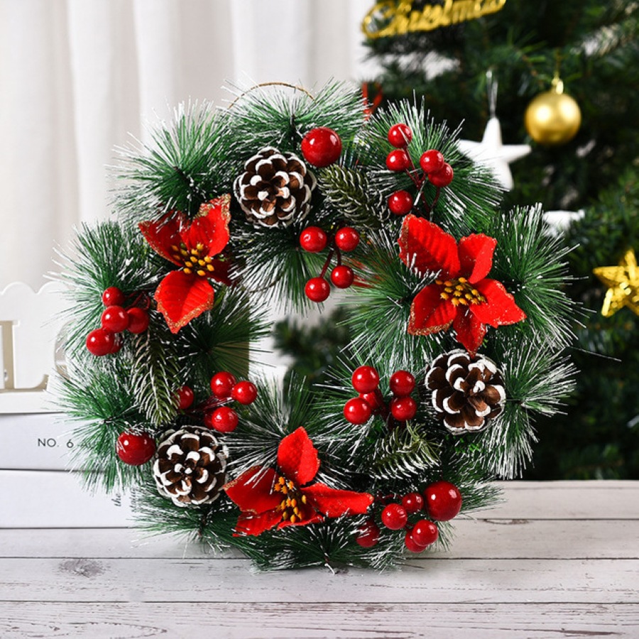 WCH0029 (1) profile - Christmas Flocked Pine Wreath Collection