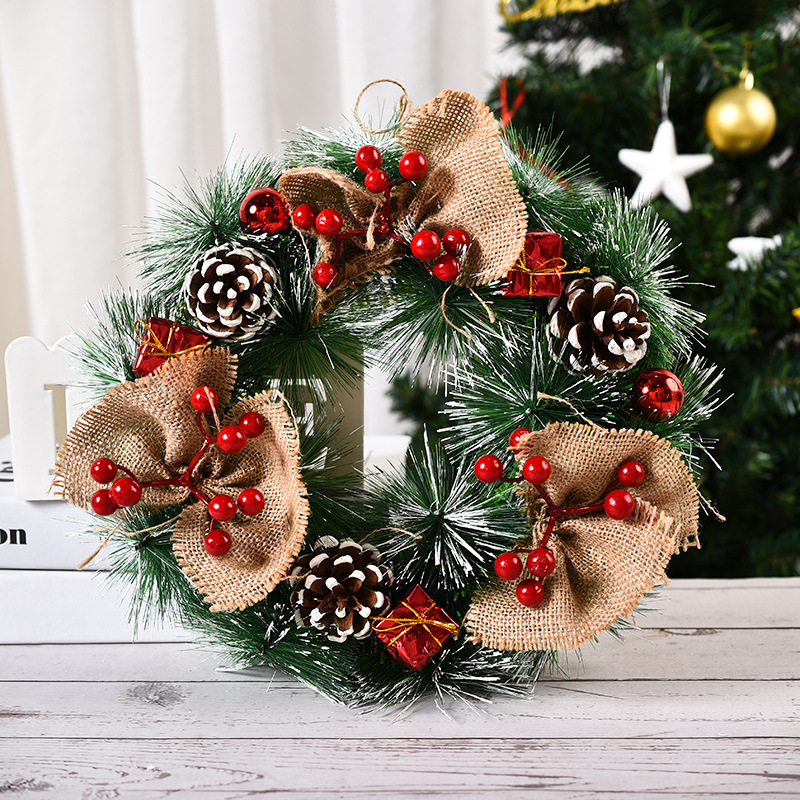 WCH0029 (2) - Christmas Flocked Pine Wreath Collection