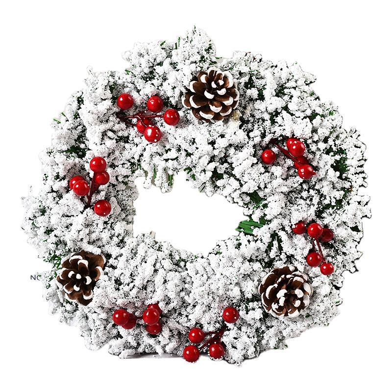 WCH0029 (5) - Christmas Flocked Pine Wreath Collection