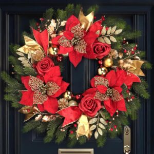 WCH0031 (5) profile - Christmas Poinsettia & Rose Wreath Collection