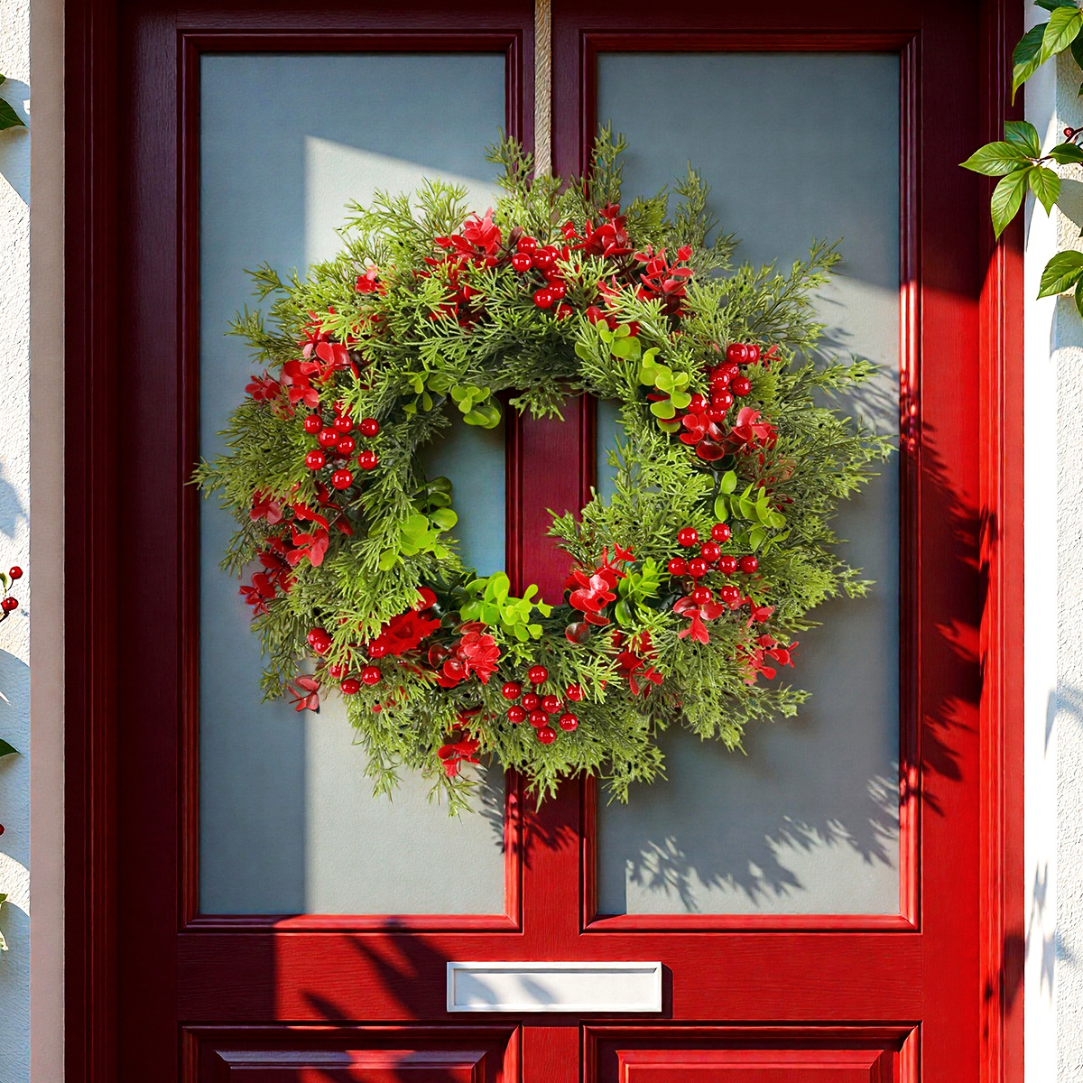 WCH0032 (2) - Christmas Red Berry & Cedar Wreath Collection