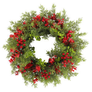 WCH0032 (3) profile - Christmas Red Berry & Cedar Wreath Collection