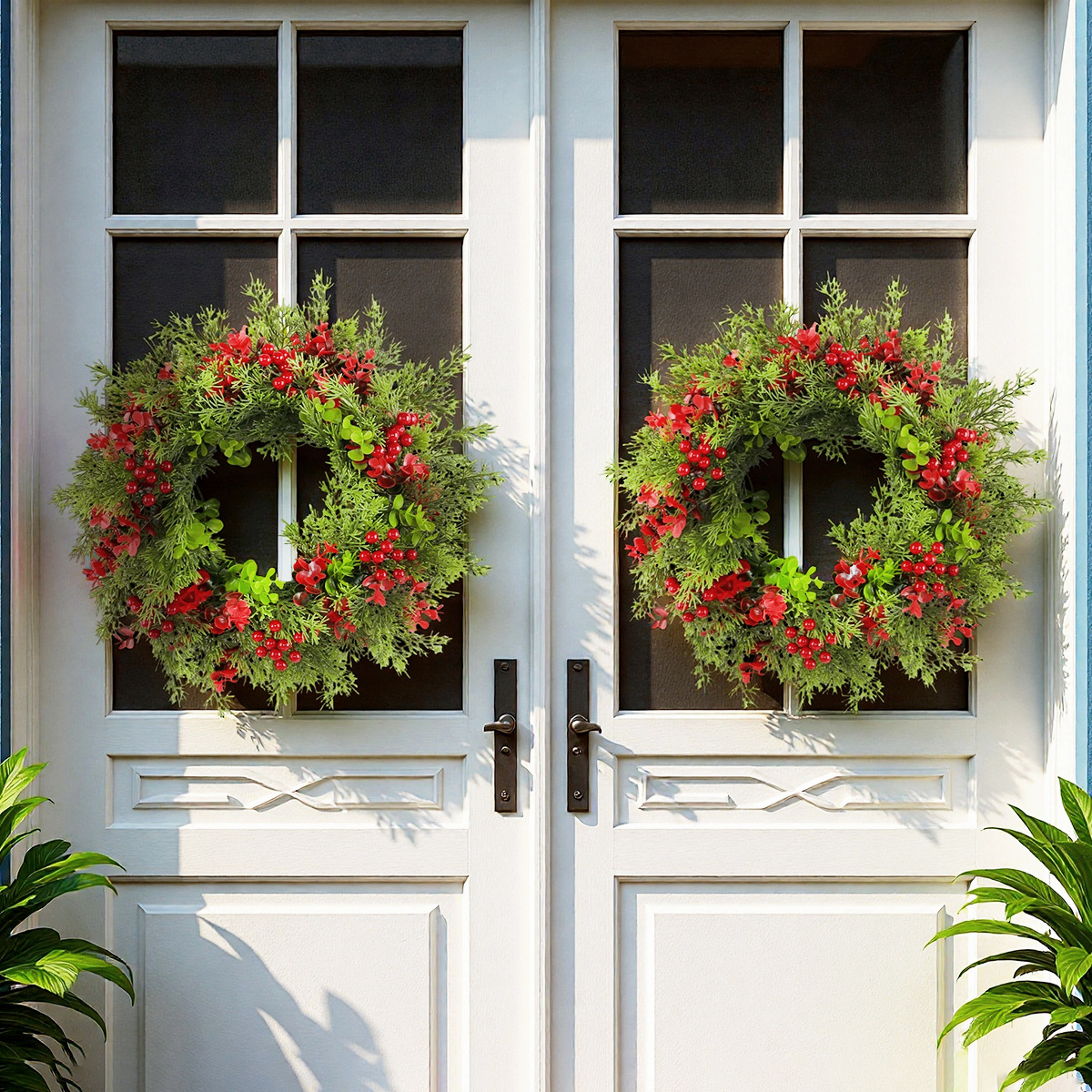WCH0032 (4) - Christmas Red Berry & Cedar Wreath Collection